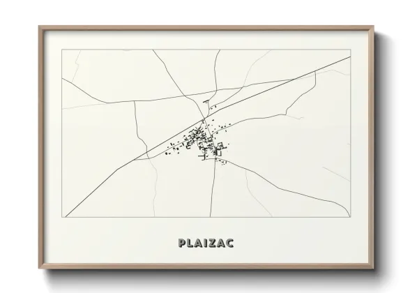 Une affiche de carte sur Plaizac