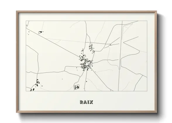 Une affiche de carte sur Raix