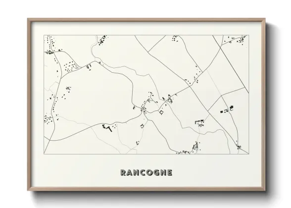 Une affiche de carte sur Rancogne