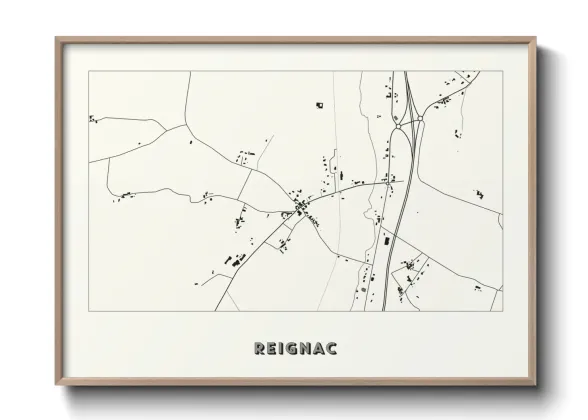 Une affiche de carte sur Reignac