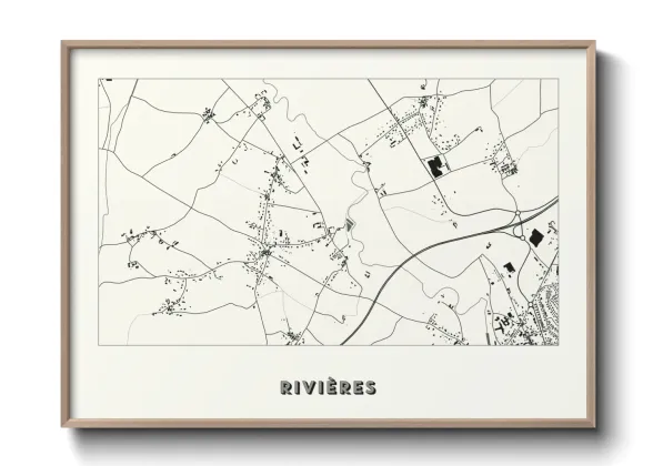 Une affiche de carte sur Rivières