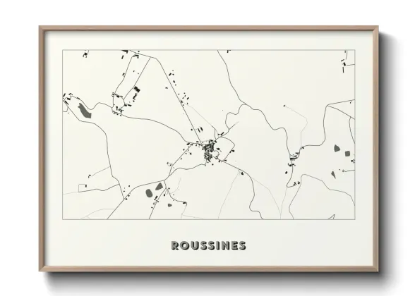 Une affiche de carte sur Roussines