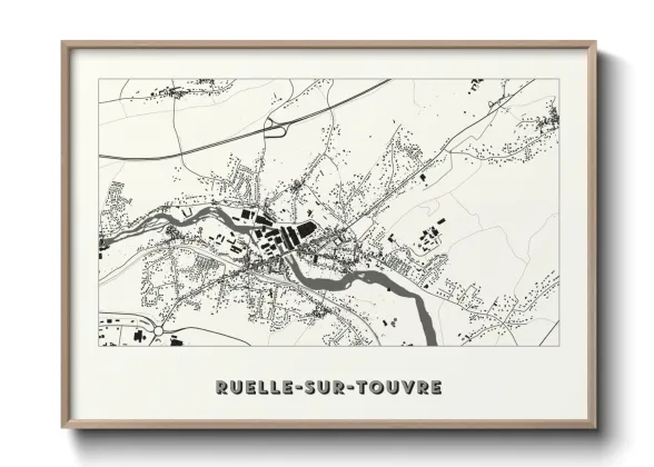 Une affiche de carte sur Ruelle-sur-Touvre