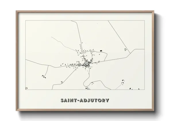 Une affiche de carte sur Saint-Adjutory