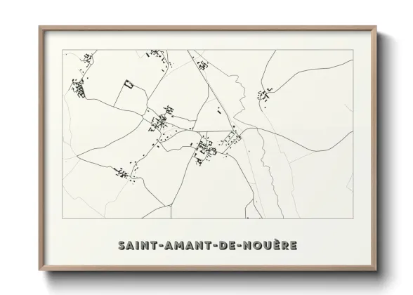 Une affiche de carte sur Saint-Amant-de-Nouère