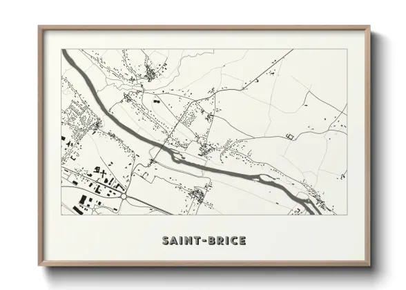 Une affiche de carte sur Saint-Brice