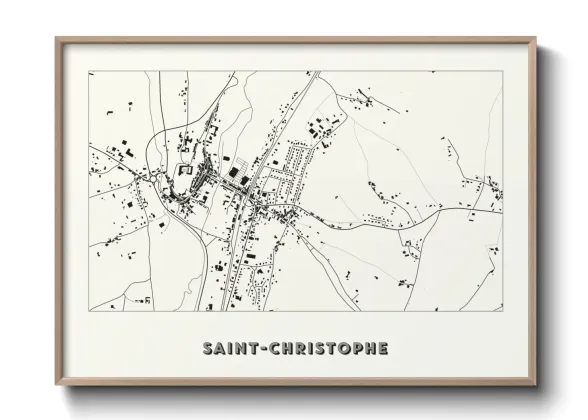 Une affiche de carte sur Saint-Christophe