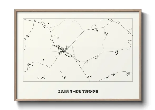 Une affiche de carte sur Saint-Eutrope