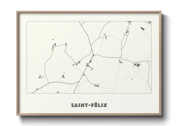 Une affiche de carte sur Saint-Félix