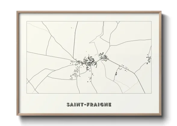Une affiche de carte sur Saint-Fraigne