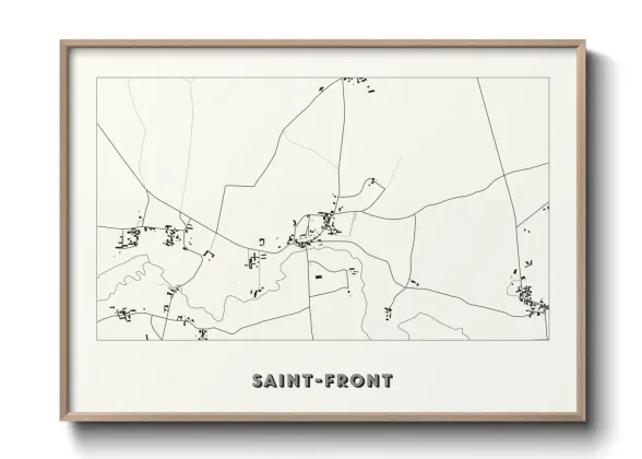 Une affiche de carte sur Saint-Front