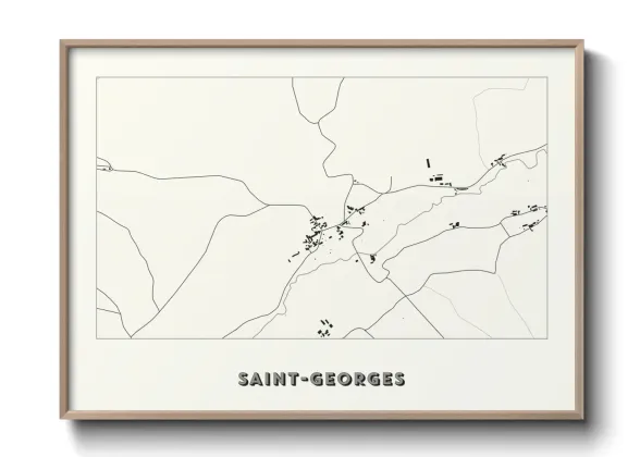 Une affiche de carte sur Saint-Georges