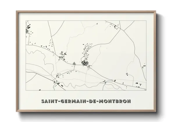 Une affiche de carte sur Saint-Germain-de-Montbron