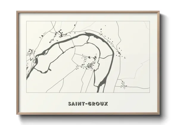 Une affiche de carte sur Saint-Groux