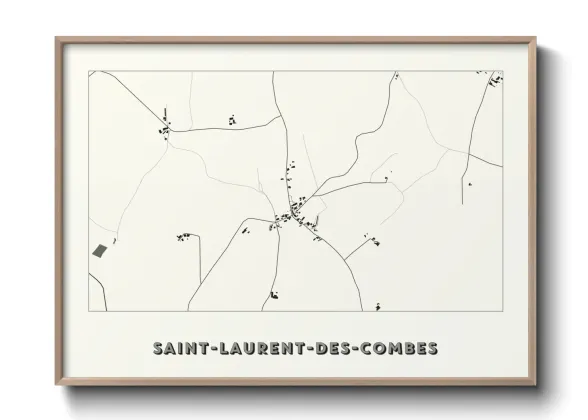 Une affiche de carte sur Saint-Laurent-des-Combes