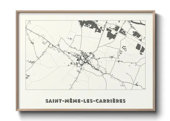 Une affiche de carte sur Saint-Même-les-Carrières