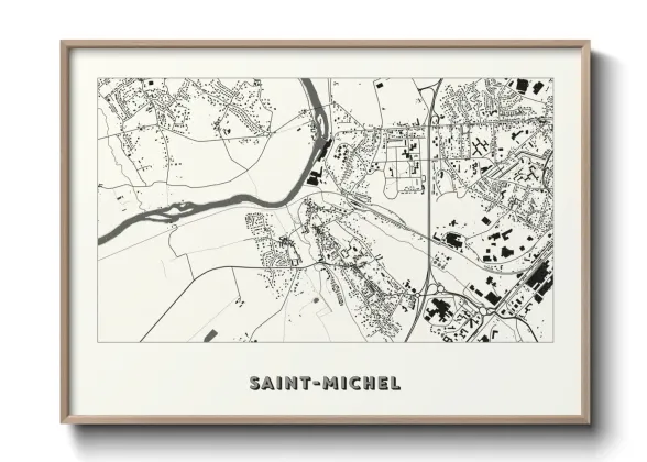 Une affiche de carte sur Saint-Michel