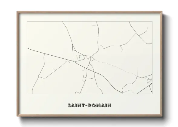 Une affiche de carte sur Saint-Romain