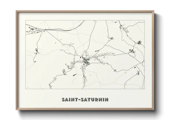 Une affiche de carte sur Saint-Saturnin
