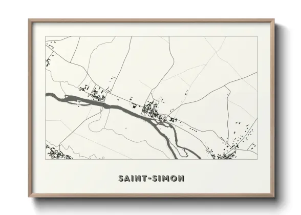 Une affiche de carte sur Saint-Simon