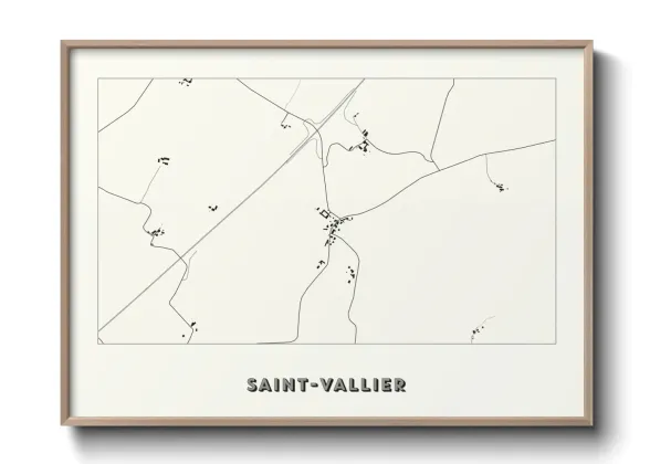 Une affiche de carte sur Saint-Vallier