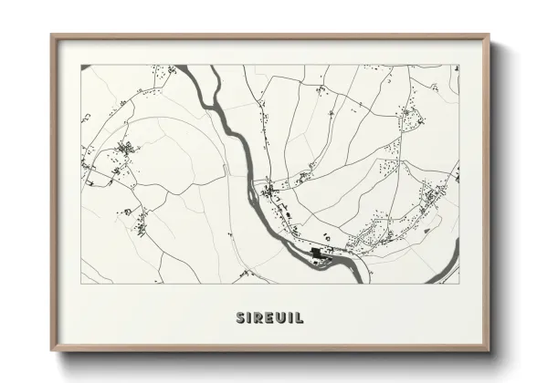 Une affiche de carte sur Sireuil