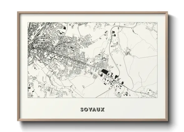Une affiche de carte sur Soyaux