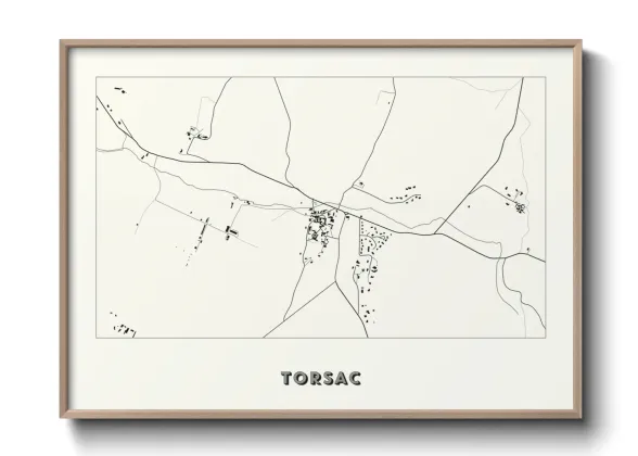Une affiche de carte sur Torsac