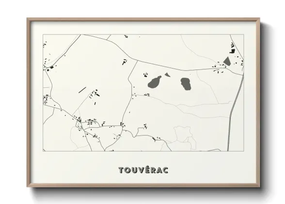 Une affiche de carte sur Touvérac