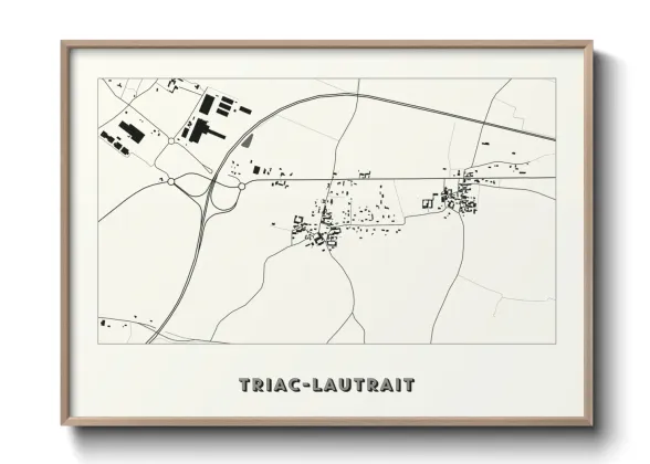 Une affiche de carte sur Triac-Lautrait