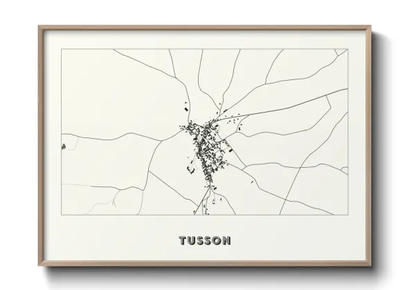 Une affiche de carte sur Tusson