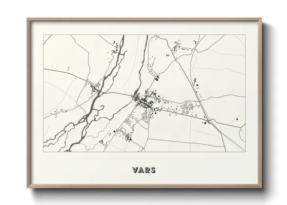 Une affiche de carte sur Vars