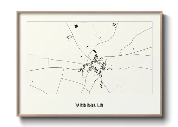 Une affiche de carte sur Verdille