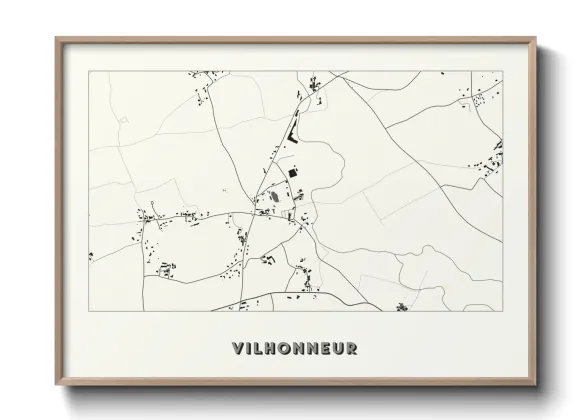 Une affiche de carte sur Vilhonneur