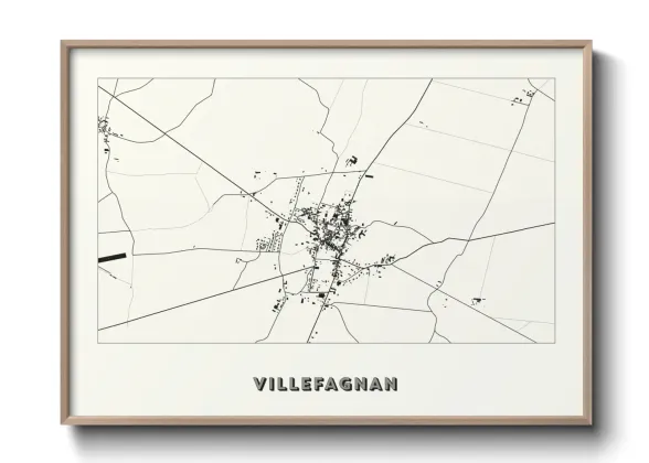 Une affiche de carte sur Villefagnan