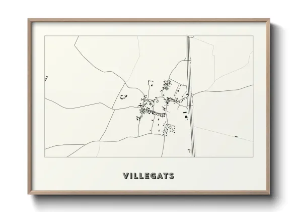 Une affiche de carte sur Villegats