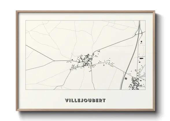 Une affiche de carte sur Villejoubert