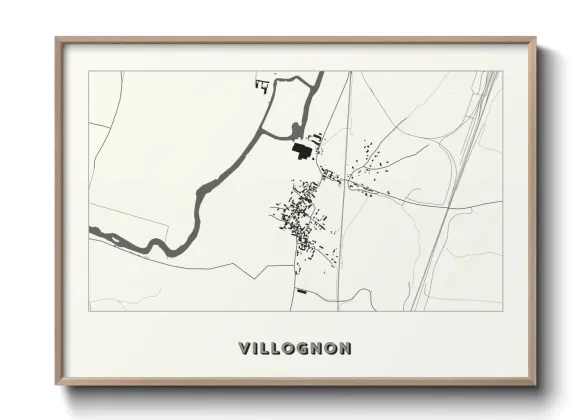 Une affiche de carte sur Villognon