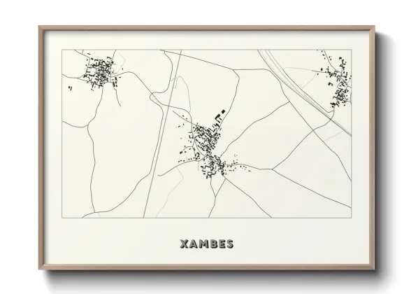 Une affiche de carte sur Xambes
