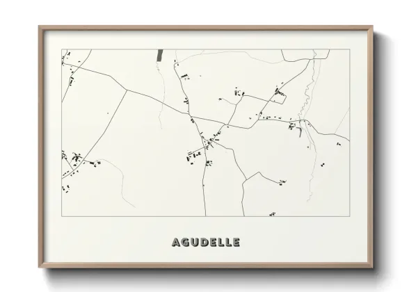 Une affiche de carte sur Agudelle