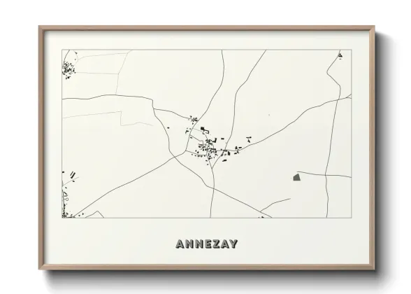 Une affiche de carte sur Annezay