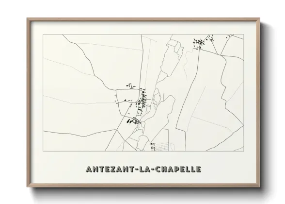Une affiche de carte sur Antezant-la-Chapelle