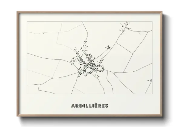 Une affiche de carte sur Ardillières