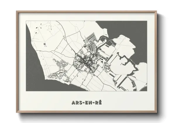 Une affiche de carte sur Ars-en-Ré