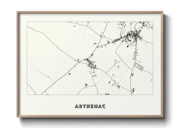 Une affiche de carte sur Arthenac