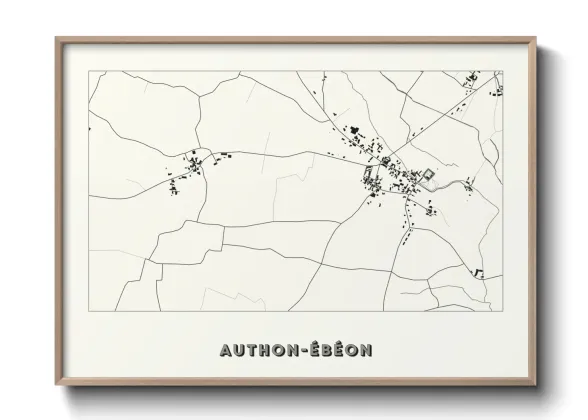 Une affiche de carte sur Authon-Ébéon