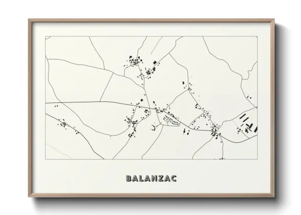 Une affiche de carte sur Balanzac