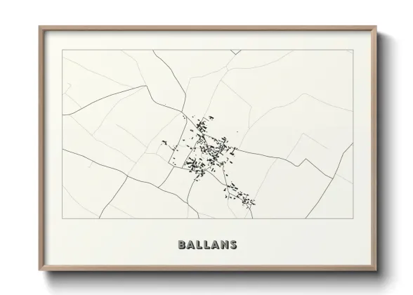 Une affiche de carte sur Ballans