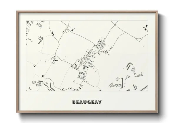 Une affiche de carte sur Beaugeay