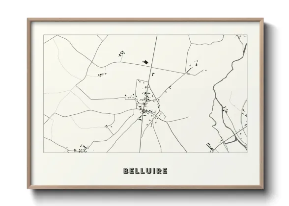 Une affiche de carte sur Belluire